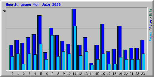 Hourly usage for July 2020